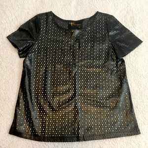 Eros Apparel New York faux leather shirt size S